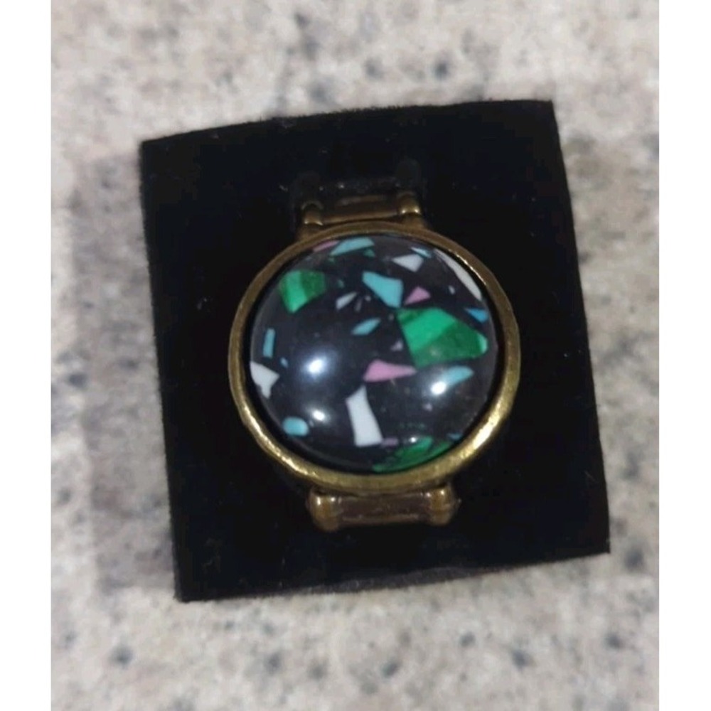 Paparazzi Marble Mosaic Brass Ring